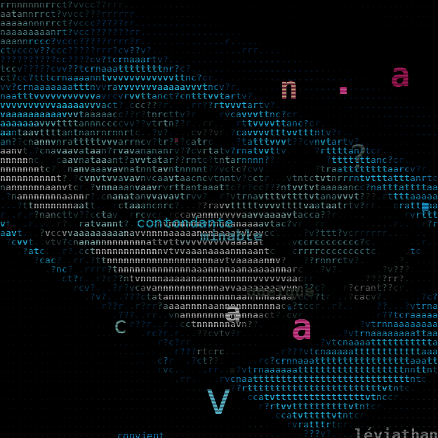 Mosaique ASCII animee par asciibots